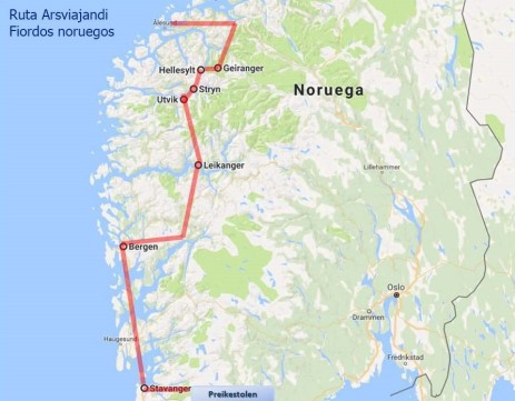 Ruta por los fiordos noruegos